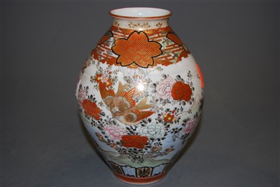 Lot 278 - A pair of Japanese Meiji period kutani vases,...