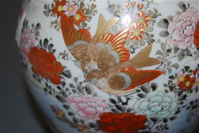 Lot 278 - A pair of Japanese Meiji period kutani vases,...