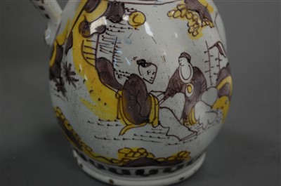 Lot 284 - An 18th century Dutch delft bottle vase, of...