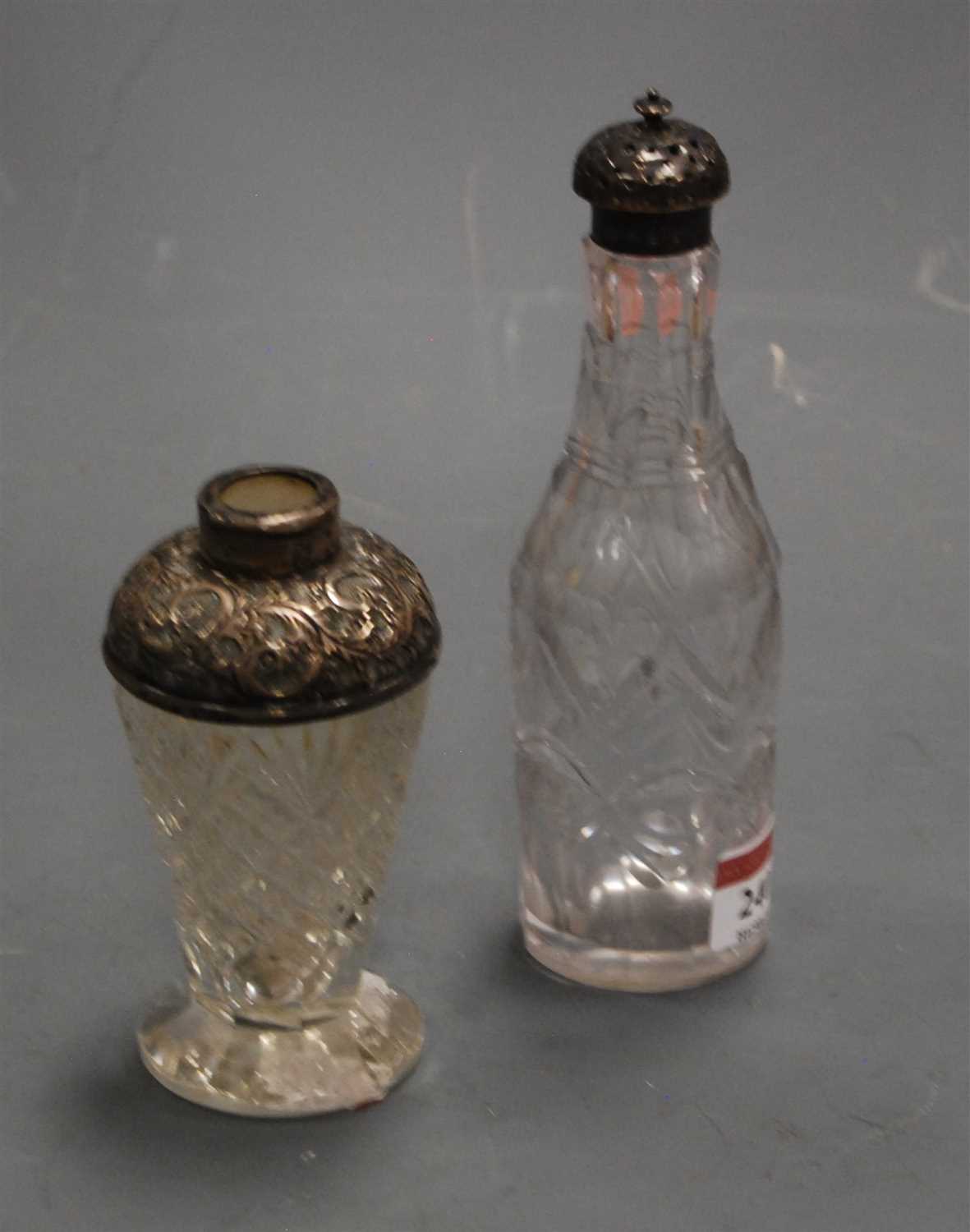 Lot 328 - An early 20th century cut glass and silver...