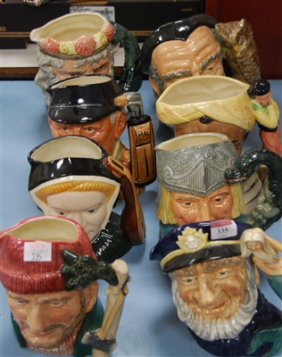 Lot 335 - Eight Royal Doulton character jugs to include...