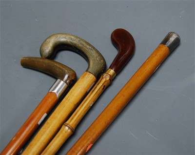 Lot 341 - An early 20th century walking cane having...