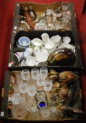 Lot 345 - Three boxes of miscellaneous items to include...