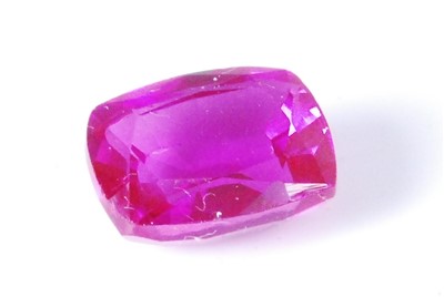 Lot 445 - A loose heat-treated natural pink sapphire,...