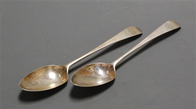Lot 376 - A pair of George III silver tablespoons, by...
