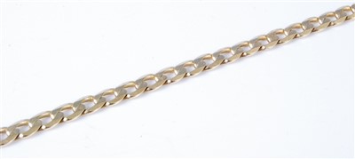 Lot 464 - A 9ct gold flat curblink neck chain, 14.7g,...