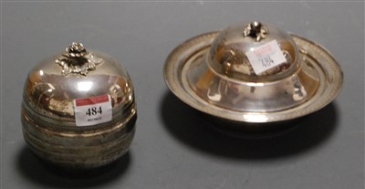 Lot 484 - A modern Eastern white metal jar and cover,...