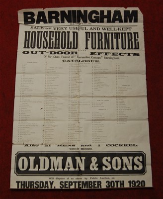 Lot 535 - A folded poster of The Sale of Very Useful and...