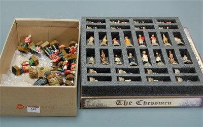 Lot 540 - A boxed set of modern handpainted resin The...