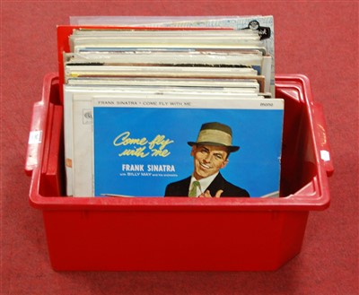 Lot 565 - A box of assorted vinyl long-playing records,...