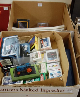 Lot 569 - Two boxes of miscellaneous items, to include...