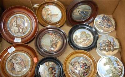 Lot 572 - A collection of Victorian Prattware pot lids,...