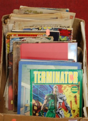 Lot 588 - A box of assorted childrens comics and annuals,...