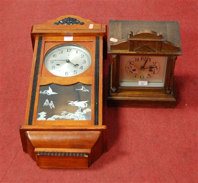 Lot 621 - A late 19th century continental oak cased...