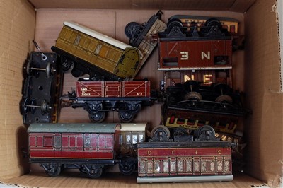 Lot 3196 - Two boxes of mixed items to include 00 gauge...