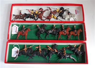 Lot 1153 - A collection of various mounted Britains lead...