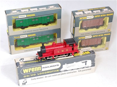 Lot 969 - Five Wrenn items - W2204 0-6-0 tank loco LMS...