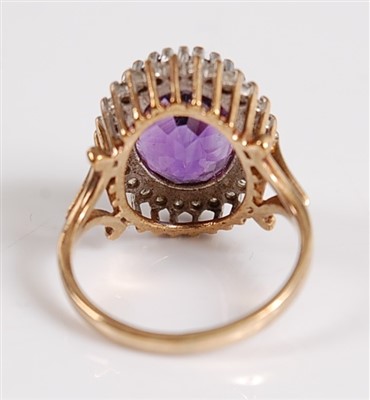 Lot 2519 - A 9ct yellow and white gold, amethyst and...