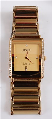 Lot 2528 - A Rado Diastar integral quartz wristwatch, the...