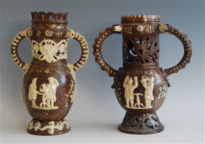 Lot 1042 - An Edward Bingham Castle Hedingham pottery...