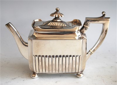Lot 1076 - A late Victorian silver bachelors teapot, of...