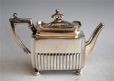 Lot 1076 - A late Victorian silver bachelors teapot, of...