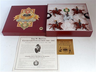 Lot 1140 - Two boxed Britains military soldier gift sets...