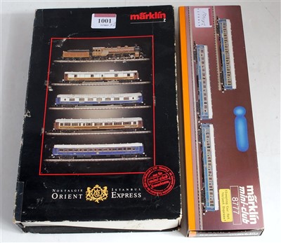 Lot 1001 - Marklin Z gauge 'Orient Express' presentation...