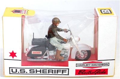 Lot 1133 - A Britains No. 9692 US Sheriff motorcycle...