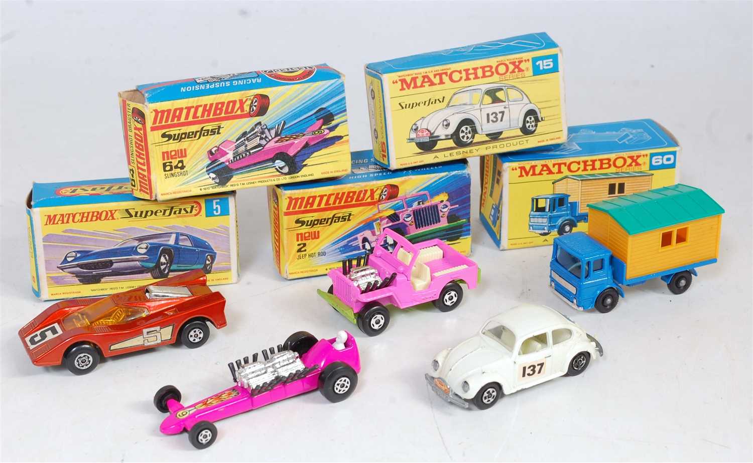 Lot 2333 - 13 various boxed Matchbox Superfast, Models of...