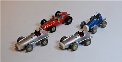 Lot 3207 - Four various loose Schuco micro racers to...