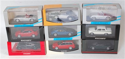 Lot 2657 - Nine various boxed plastic cased Minichamps...