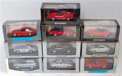 Lot 2658 - Ten various boxed plastic cased Minichamps...