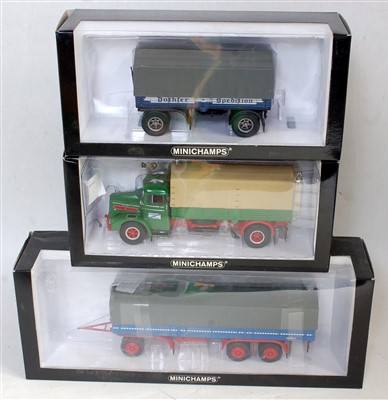 Lot 2666 - Three various boxed Minichamps 1/43 scale...