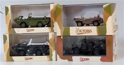 Lot 2676 - 14 various boxed Victoria 1/43 scale military...