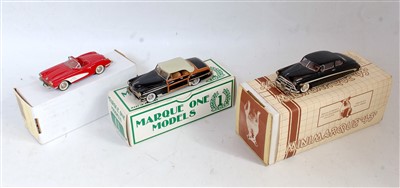 Lot 1533 - Three various boxed white metal 1/43 scale kit...