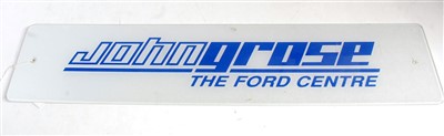 Lot 40 - A perspex advert John Grose 'The Ford Centre'...