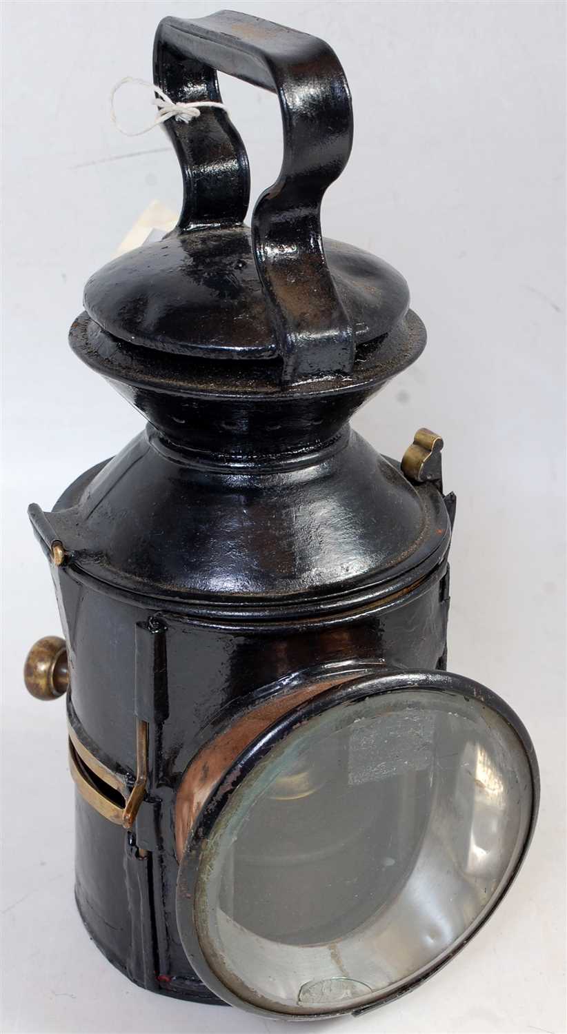 Lot 62 - An LNER GER style knob lamp dated 1929