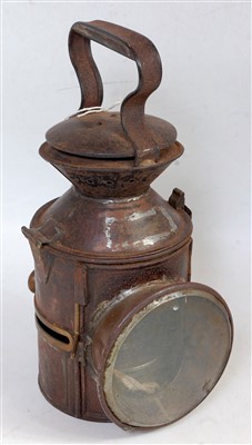 Lot 83 - An LNER GER style knob-lamp dated 1938 and...