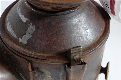 Lot 83 - An LNER GER style knob-lamp dated 1938 and...