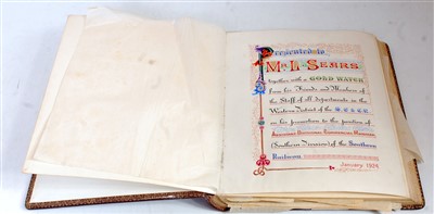 Lot 56 - A presentation certificate from the London...