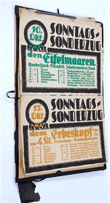 Lot 108 - A portfolio of about 10 German railway posters...
