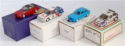 Lot 1544 - Four various boxed 1/43 scale kit built...