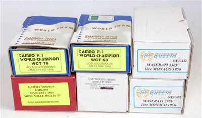 Lot 1545 - Six various boxed white metal and resin...