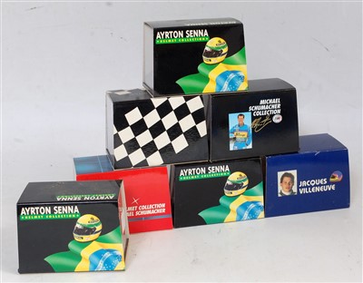 Lot 2690 - A Minichamps 1/8 scale helmet collection group,...