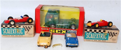 Lot 3229 - A collection of boxed Scalextric and Matchbox...