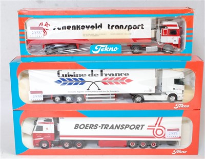 Lot 2738 - A Tekno 1/50 scale boxed road haulage diecast...