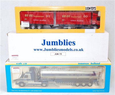 Lot 2752 - Three various boxed mixed scale road transport...