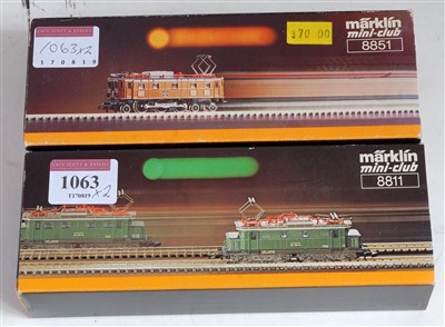 Lot 1063 - Further Marklin Mini-Club Z gauge Ref. 8811 DB...