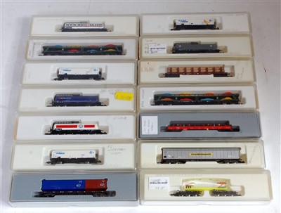 Lot 1067 - 14 Markin Mini-Club bogie wagons (NM-BNM)